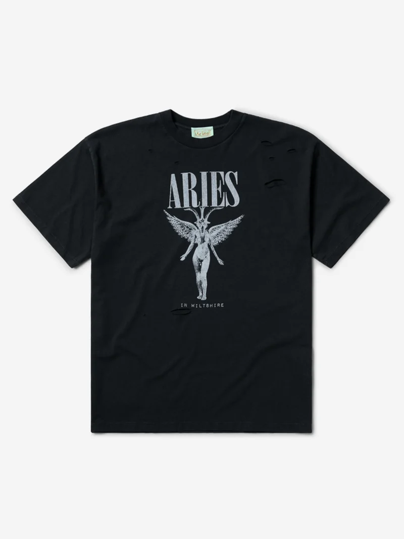 Image of Aries Nirvana SS Tee - Black
