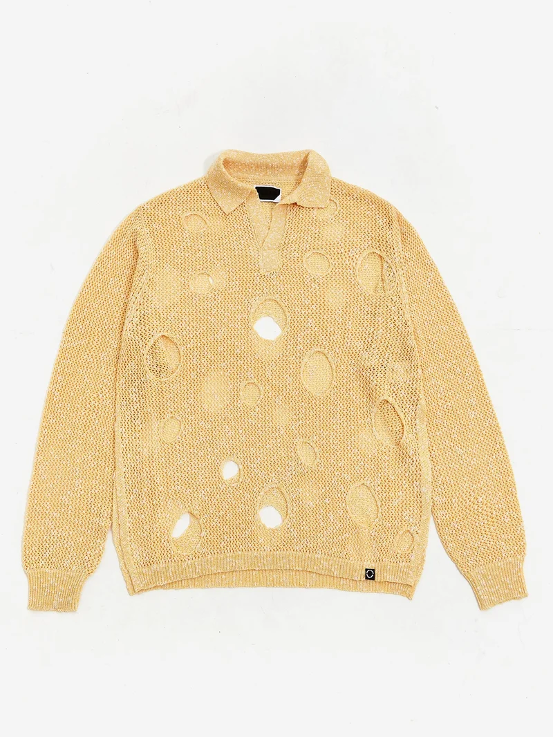 Image of Phingerin Hole Knit Skipper - Yellow