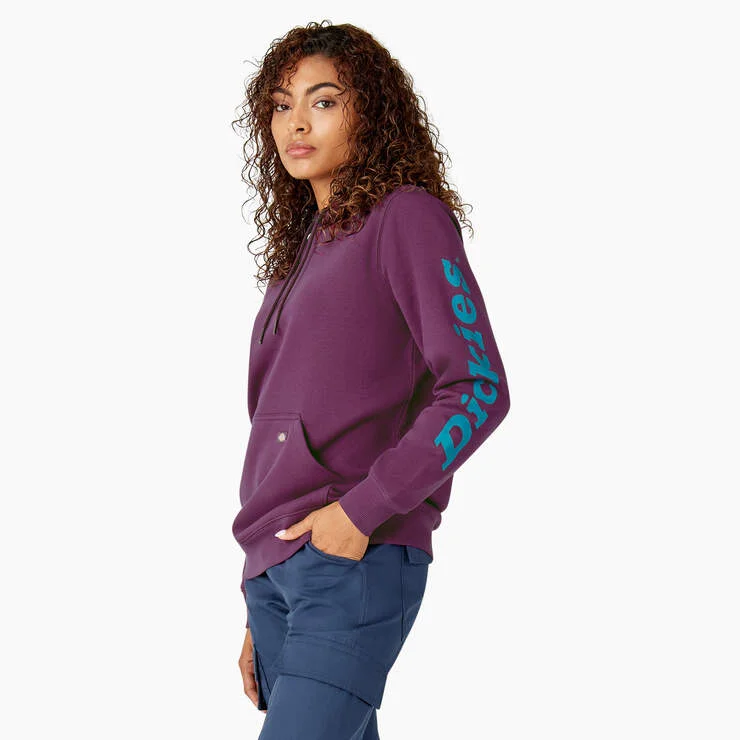 Women's Water Repellent Sleeve Logo Hoodie