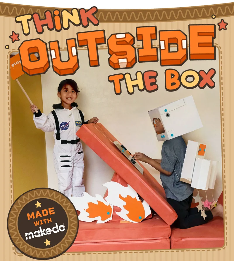 Think Outside the Box. Made with makedo.