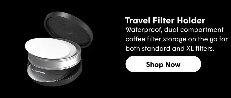 Travel Filter Holder Waterproof coffee filter storage on the go for both standard  and XL filters.  [SHOP NOW]