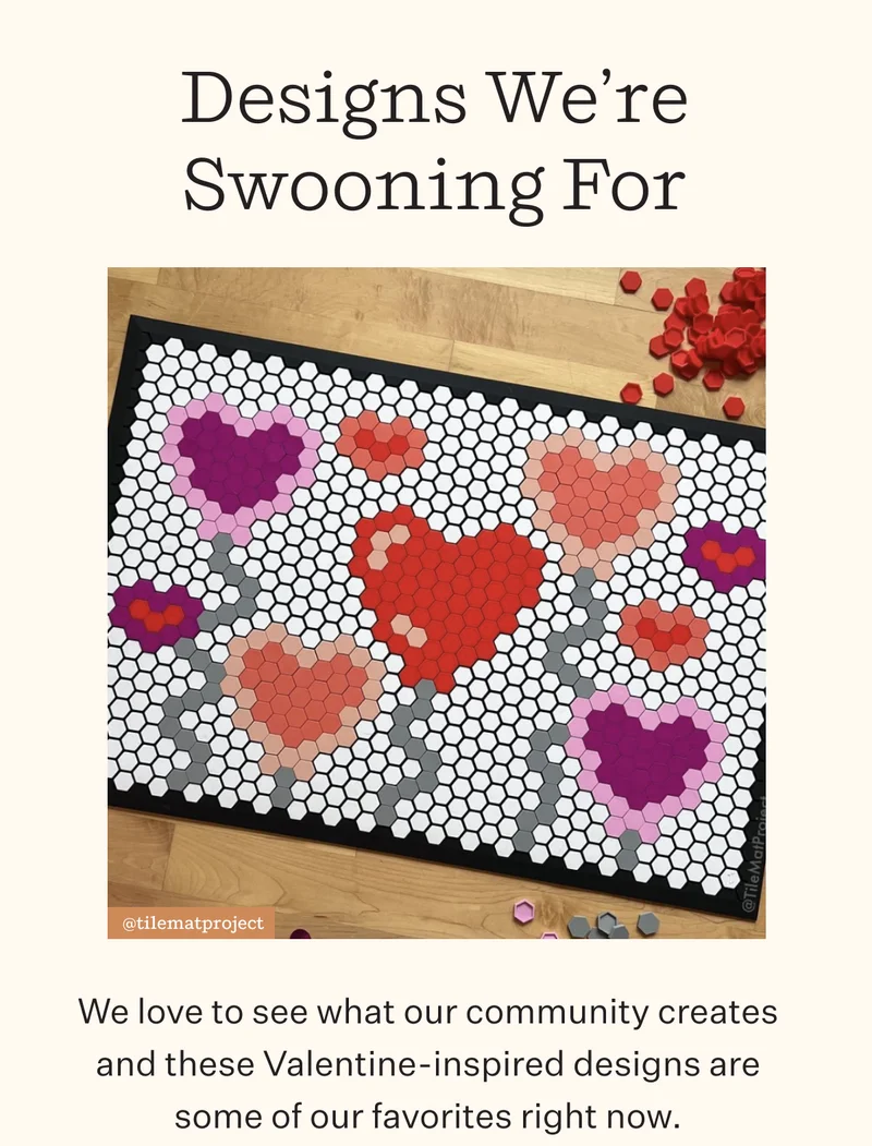 Designs We're Swooning For | We love to see what our community creates and these Valentine-inspired designs are some of our favorites right now.