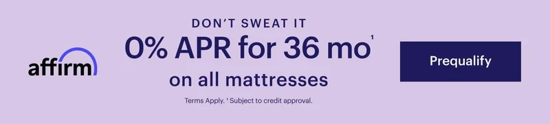 0% APR for 36 mo on all mattresses