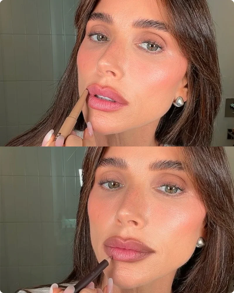 Mary Phillips wears peptide lip shape in lean