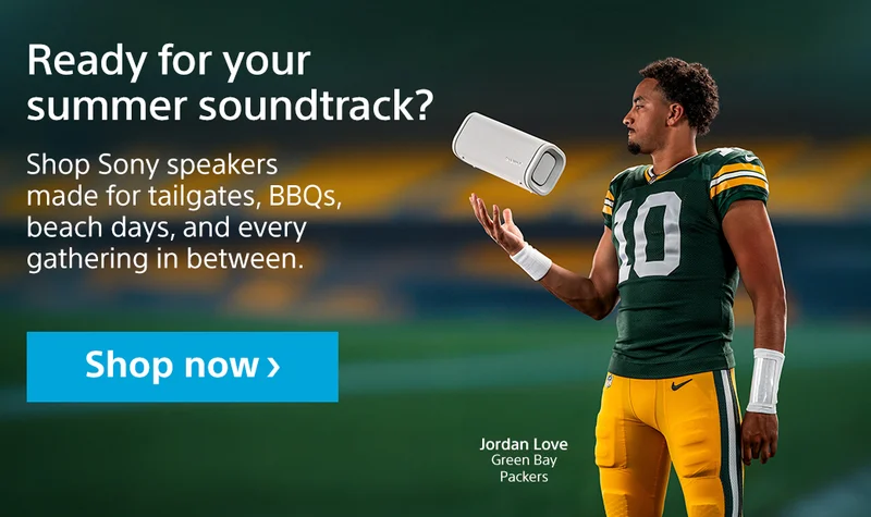 Ready for your summer soundtrack? Shop Sony speakers made for tailgates, BBQs, beach days, and every gathering in between. Shop now | Jordan Love - Green Bay Packers