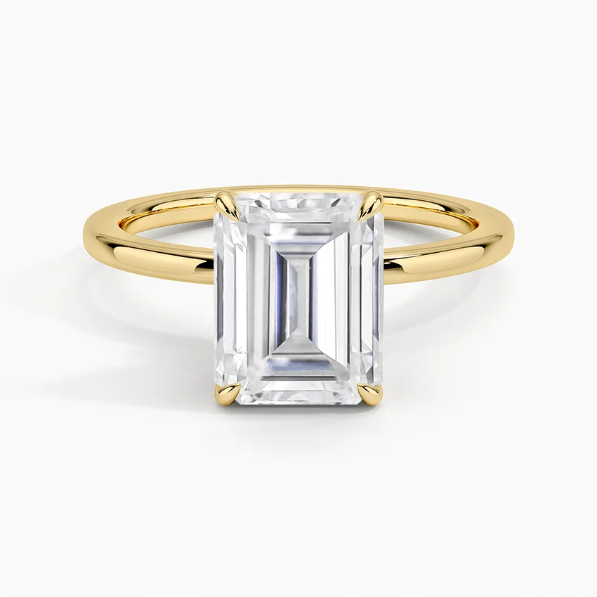 Moissanite Secret Halo Lab Diamond Ring
