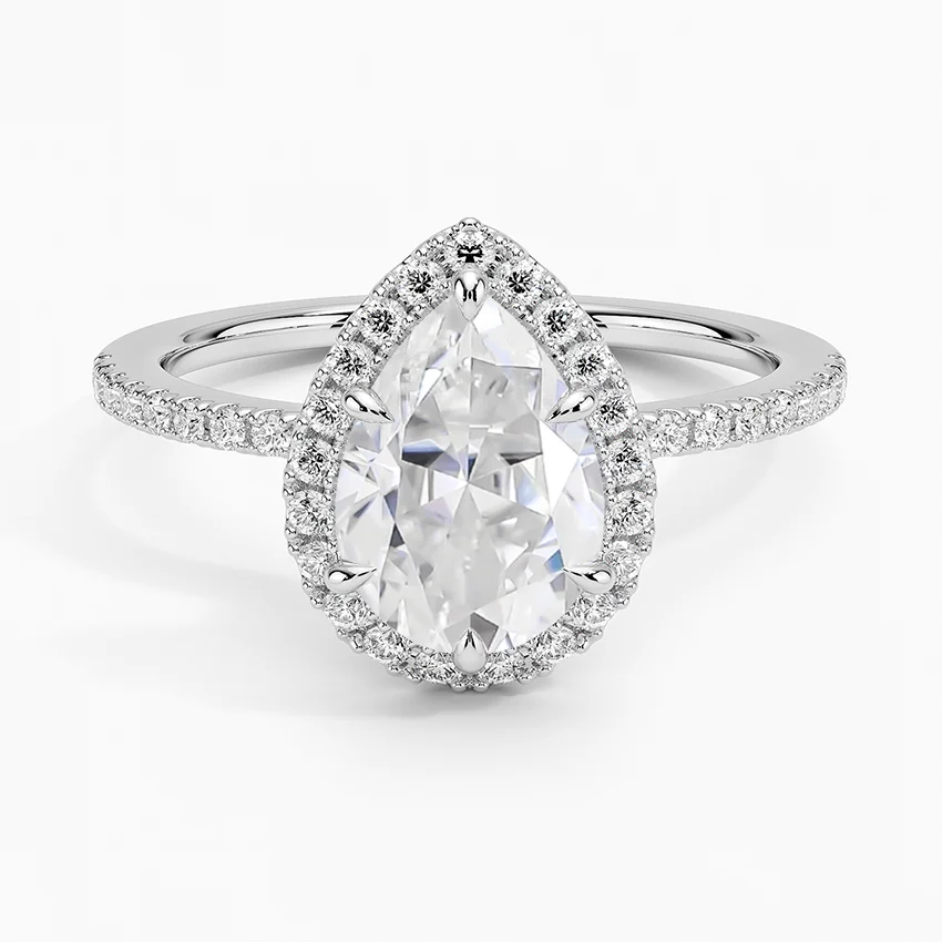 Moissanite Waverly Hidden Halo Lab Diamond Ring
