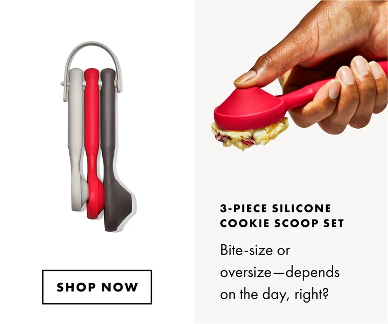 3 piece silicone cookie scoop set