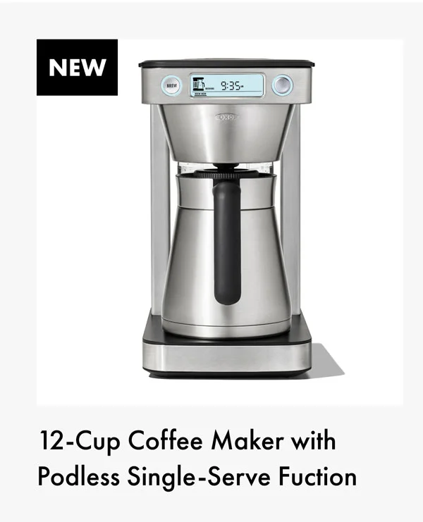12-Cup Coffee Maker with Podless Single-serve Function