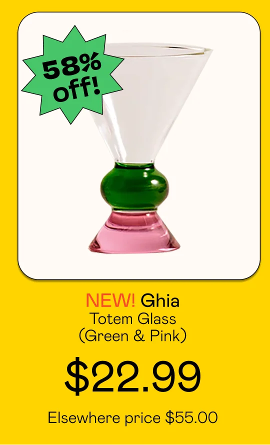 Totem Glass - Green & Pink