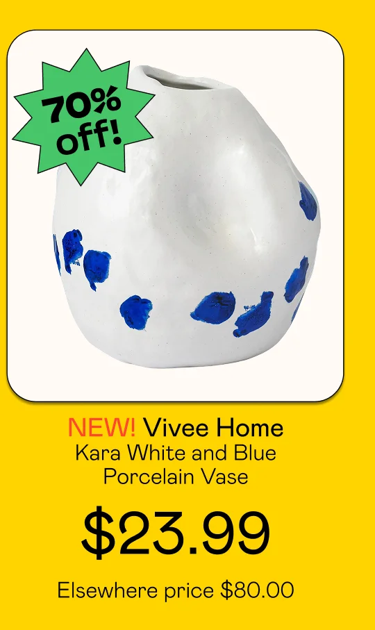 Kara White and Blue Porcelain Vase