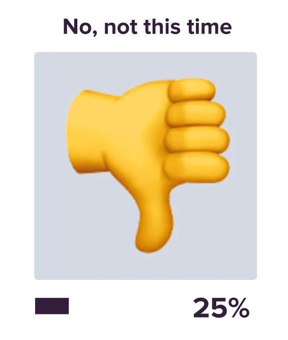 No, not this time