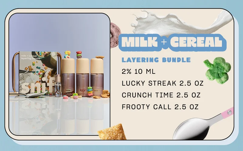 milk + cereal LAYERING BUNDLE 2% 10 ml +&nbsp;Lucky Streak 2.5 oz + Crunch Time 2.5 oz + Frooty Call 2.5 oz