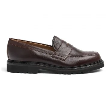 Howard GV Penny Loafer in Whiskey Kudu Leather