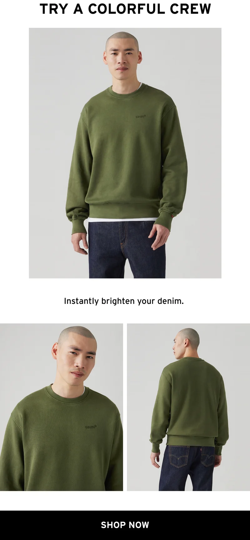 TRY A COLORFUL CREWNECK