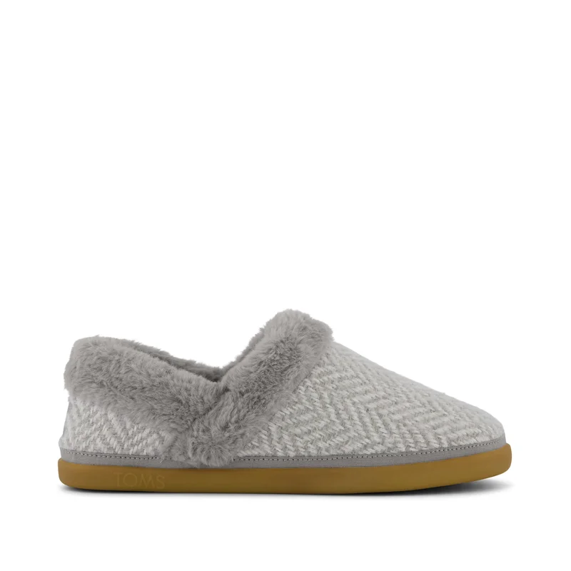 Image of Womens Oslo Convertible Slipper Drizzle Grey Herringbone