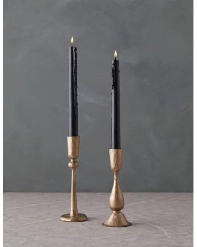Hand-Forged Iron Taper Holder-Antique Brass / Small