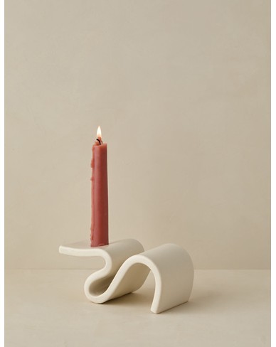 Wei Candleholder by SIN - Cream