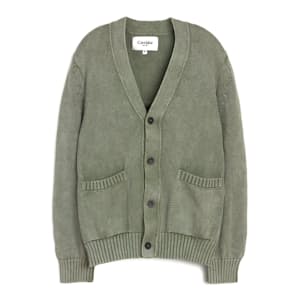Washed Cotton Cardigan Sweater