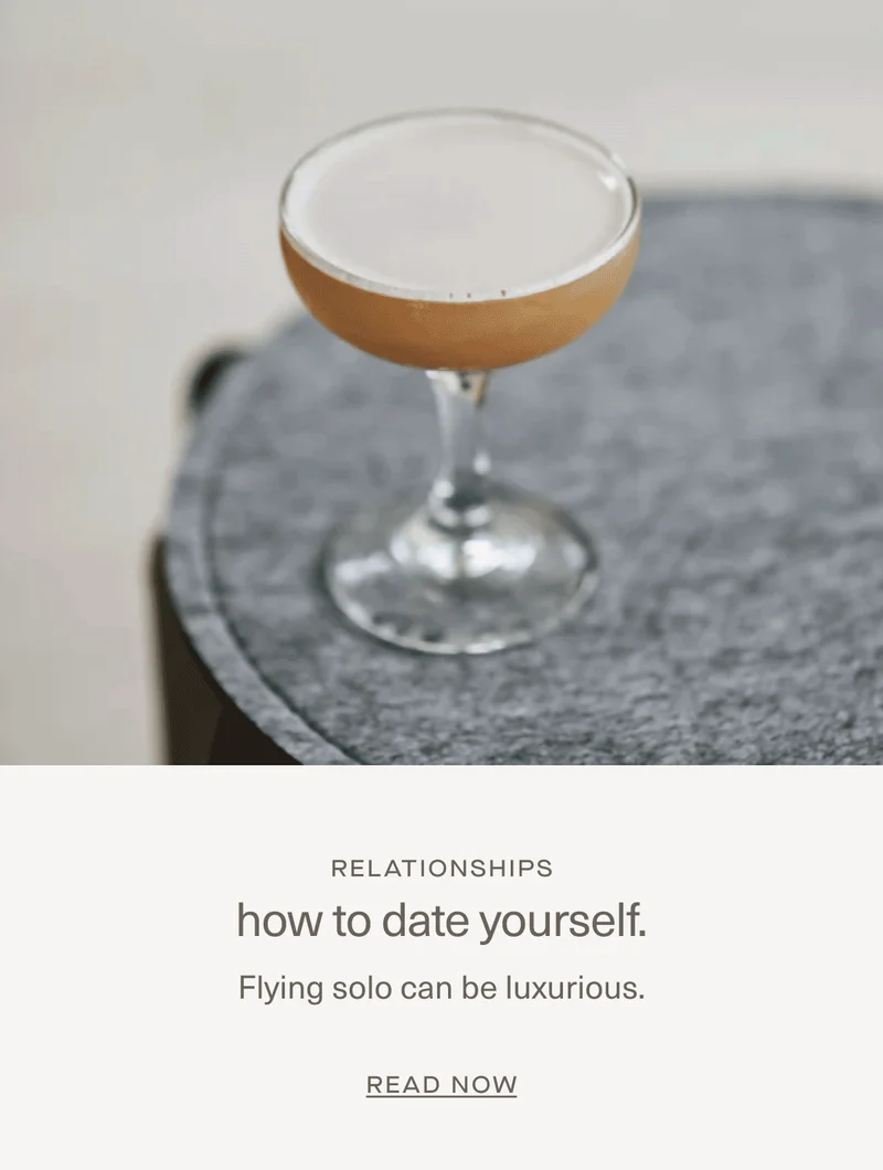 How to date yourself.
