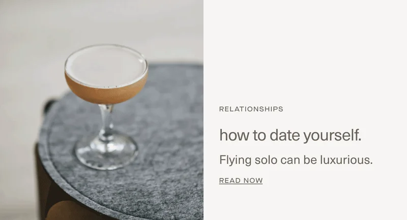 How to date yourself.