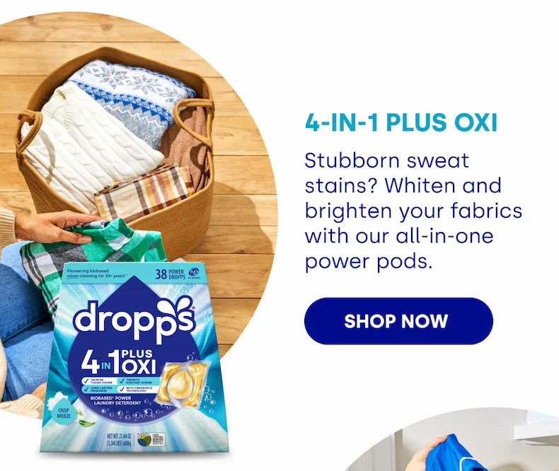4-in-1 Plus Oxi&nbsp; Stubborn sweat stains? Whiten and brighten your fabrics with our all-in-one power pods.