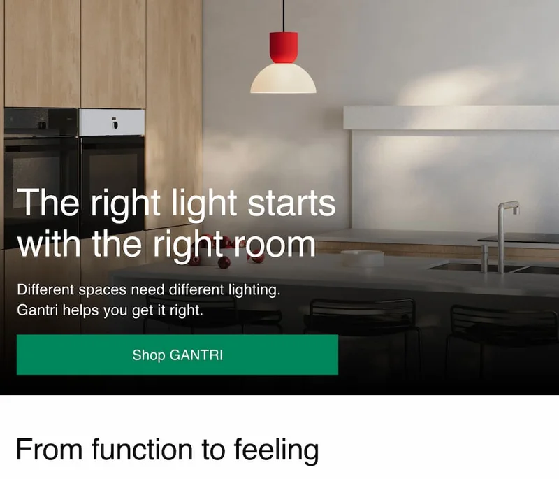The right light starts with the right room