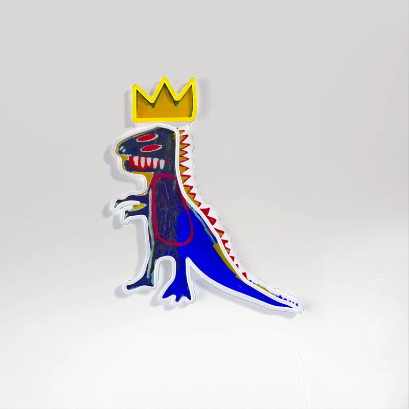 Image of PEZ Dispenser YP x Jean Michel Basquiat, LED neon sign.