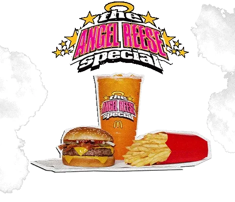 Get the Angel Reese Special, featuring the Barbecue Bacon Quarter Pounder with Cheese, medium fries and medium Orange Hi-C.