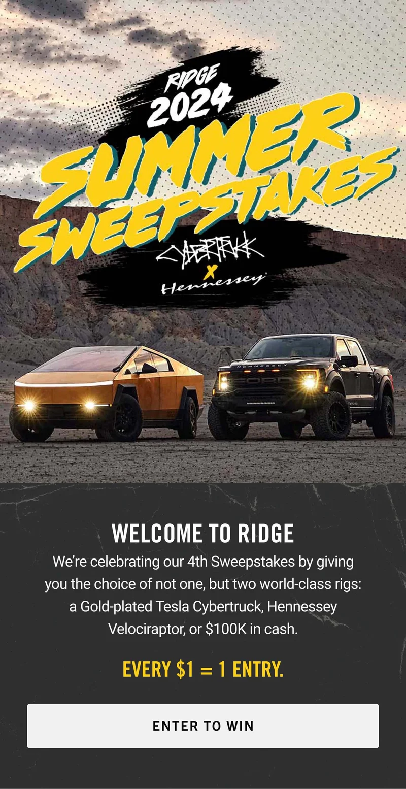 Ridge 2024 Summer Sweepstakes