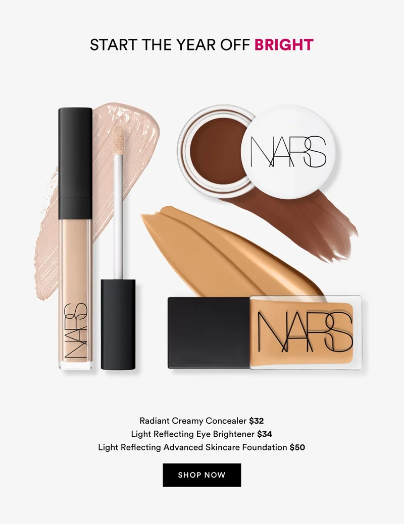 Start the year off bright | Radiant Creamy Concealer $32 | Light Reflecting Eye Brightener $34 | Light Reflecting Advanced Skincare Foundation $50 | Shop now