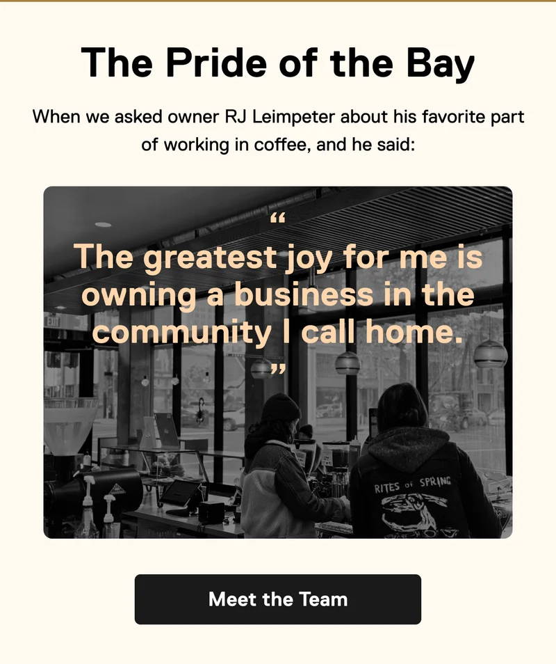 The Pride of the Bay. Meet the Team