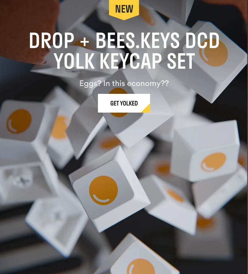 DROP + BEES.KEYS DCD YOLK KEYCAP SET