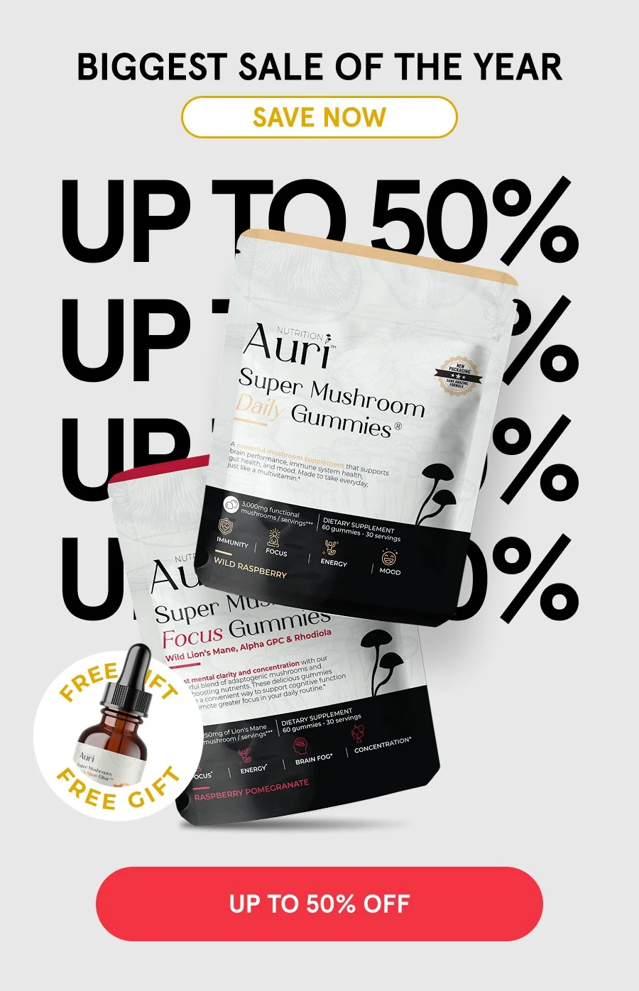 BIGGEST SALE OF THE YEAR SAVE NOW UP TO 50% OFF