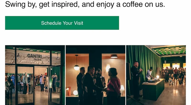 Swing by, get inspired, and enjoy a coffee on us.