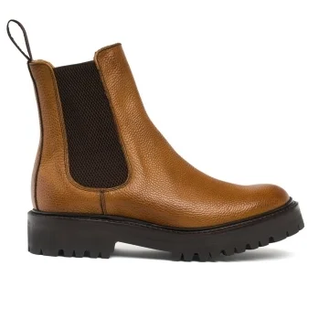 Chloe M Tall Chelsea Boot in Almond Grain Leather