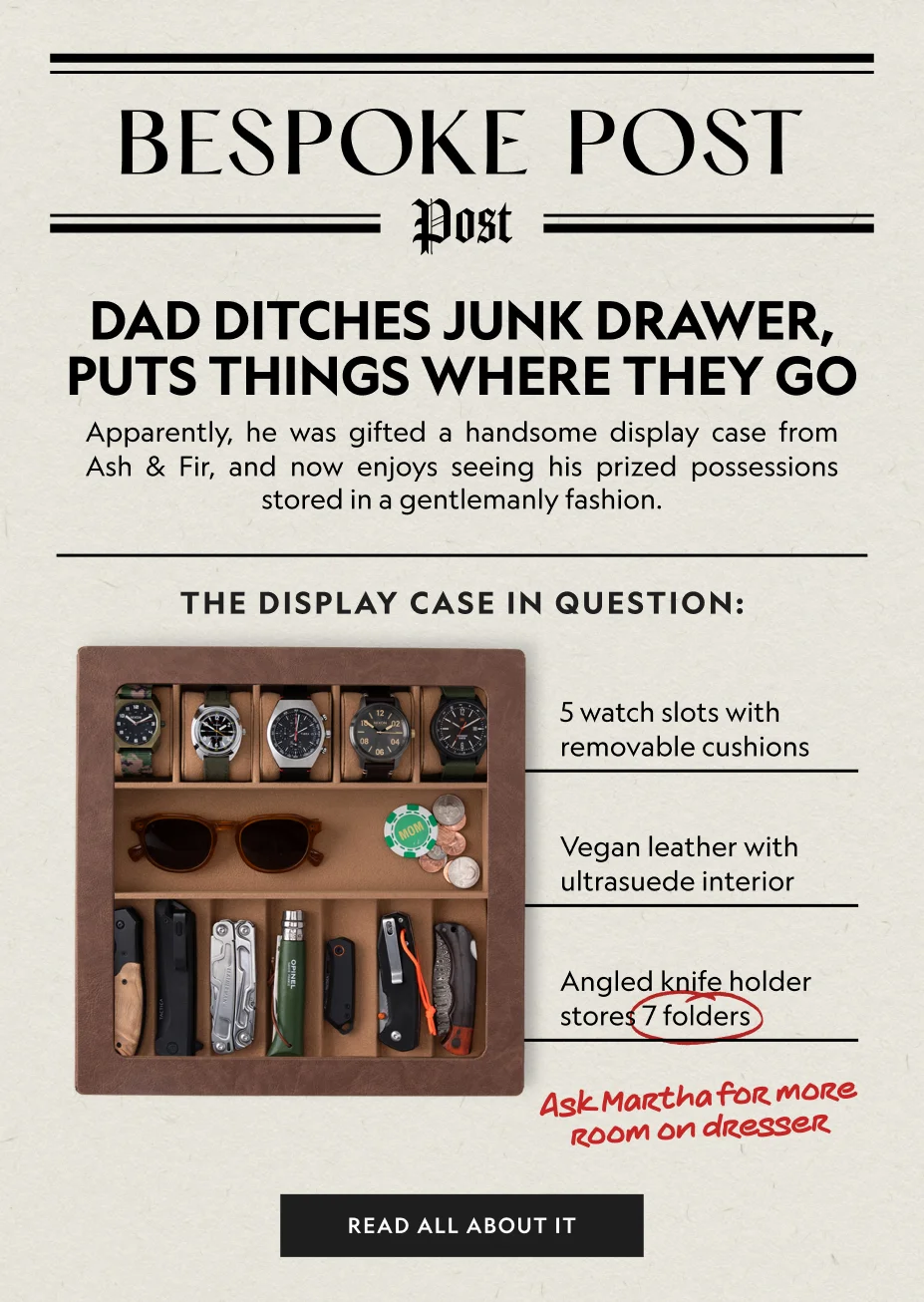 Pocket Knife and Watch Display Case