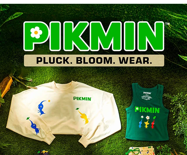 Pikmin Pluck. Bloom. Wear. Shop Now