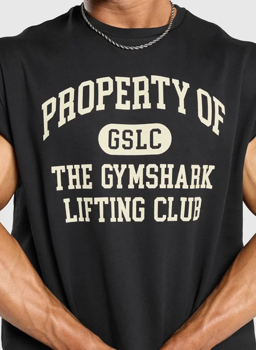 PROPERTY OF CUT OFF TEE. BLACK.