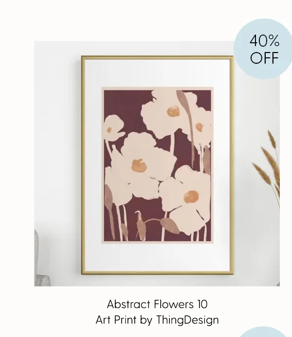 40% Off | Abstract Flowers 10 Art Print by ThingDesign