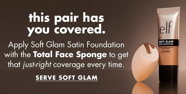 apply soft glam satin foundation with the total face sponge apply soft glam satin foundation with the total face sponge