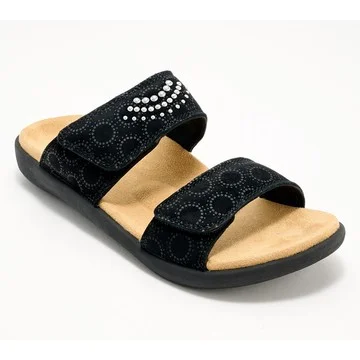 Revitalign Orthotic Embellished Suede Slide Sandal - Mirage