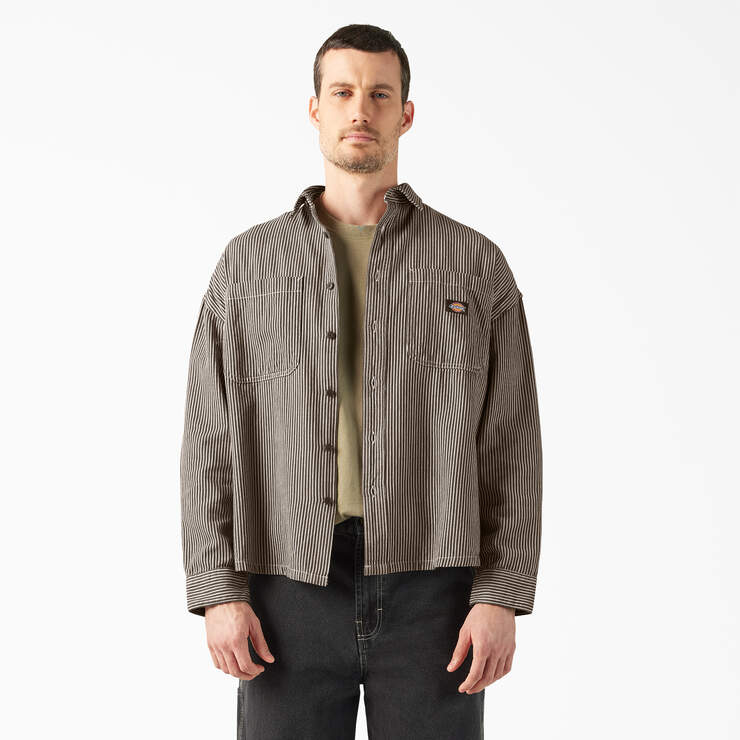 Hickory Stripe Button-Up Shirt