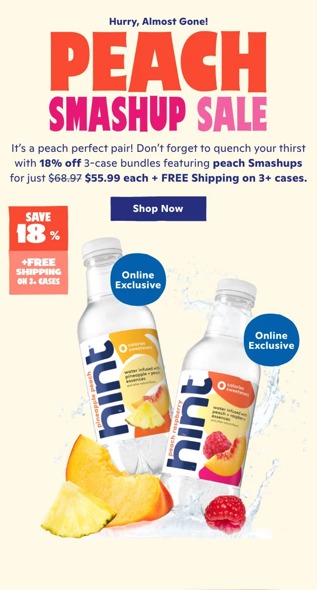It's a peach perfect pair! Save 18% on your favorite peach Smashups for a limited time. Try both bundles for just $55.99 each + FREE shipping!