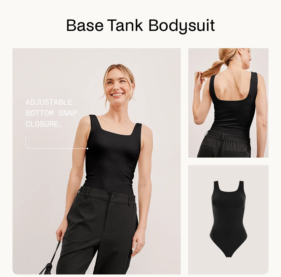 Base Tank Bodysuit in Black