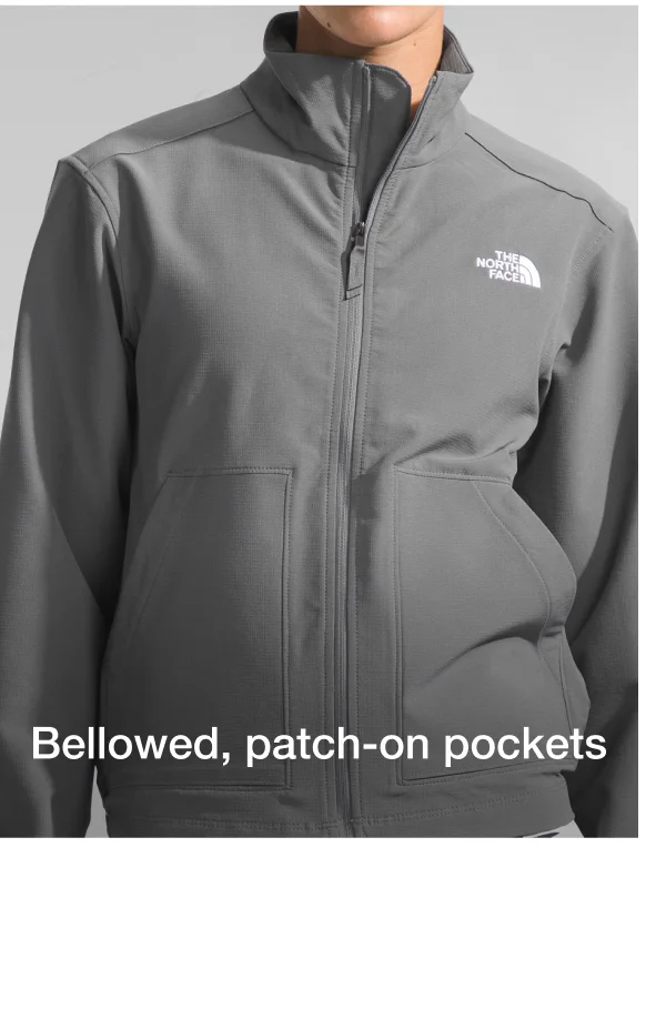 Bellowed, patch-on pockets