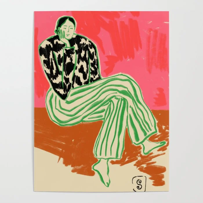 CALM WOMAN PORTRAIT Poster Poster