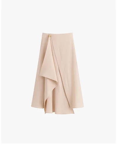 Linen Wrap Skirt Sand