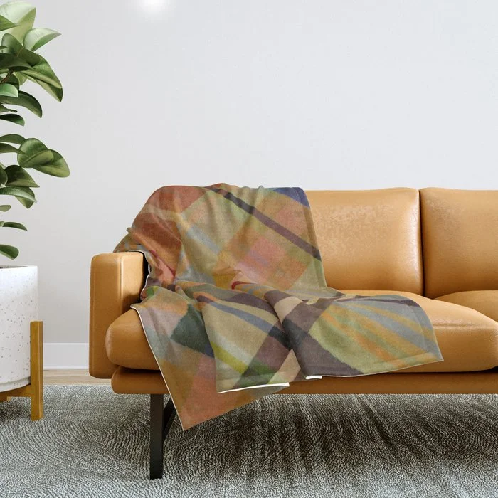 Colorful Plaid #2 Throw Blanket Throw Blanket
