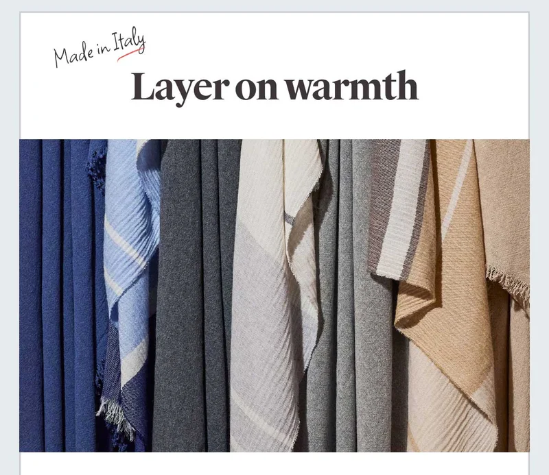 Layer on warmth. MAde in Italy.